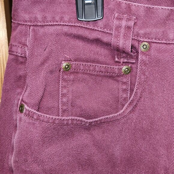 Eddie Bauer Outdoor Outfitters Maroon Dark Red Denim Women's Size 10 Cotton - Picture 9 of 14